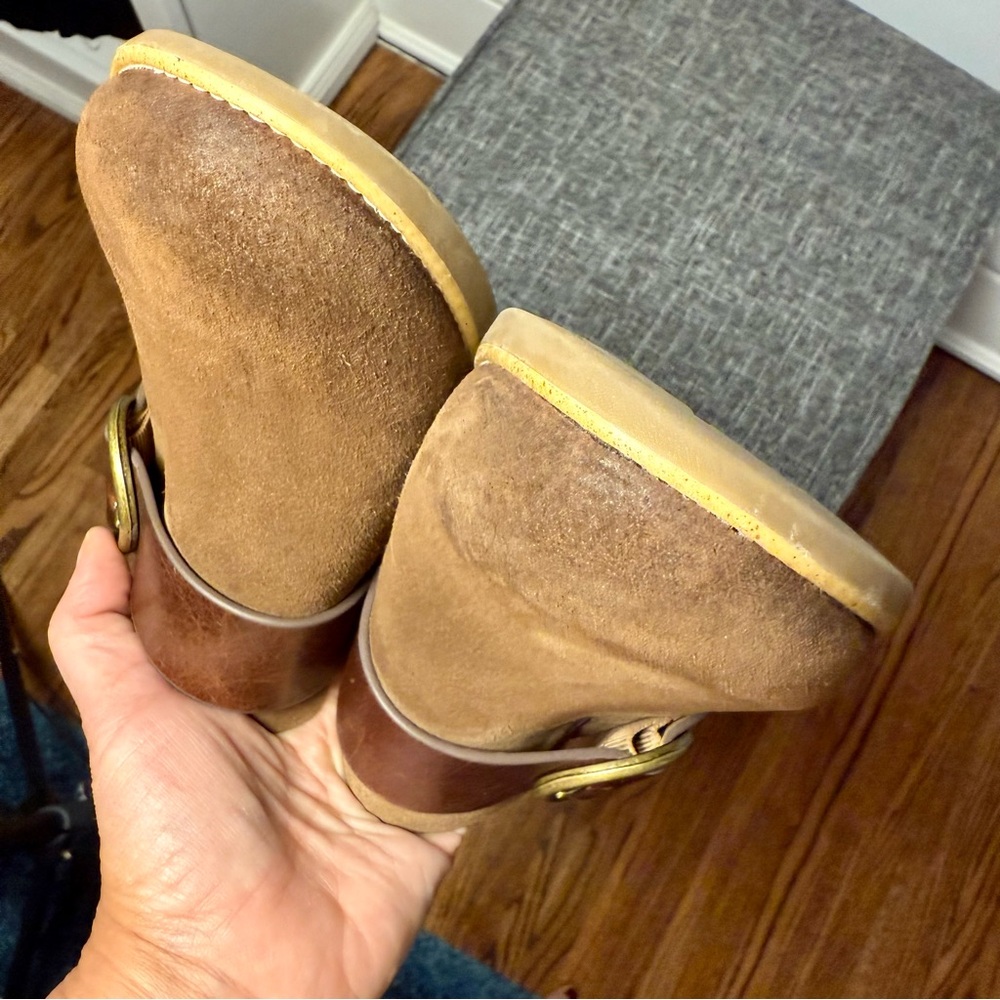Sofft Billie Clogs, Brown Suede, Size 8, with Buckle - Picture 10 of 14